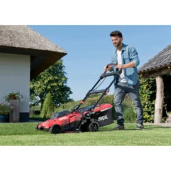 SKIL 20V Grasmaaier 0140BA Brushless 43cm + 2 Accu's 4,0Ah + Snellader -Tuingereedschap Verkoop 123 1050