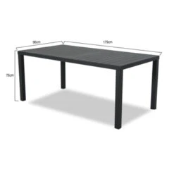 Tafel Aosta Zwart -Tuingereedschap Verkoop 123 1696