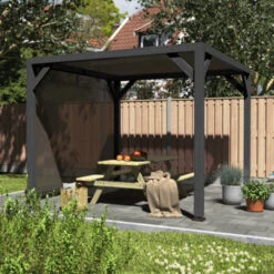 Pergola Silvano Zwart Inclusief Zijdoek -Tuingereedschap Verkoop 123 2622