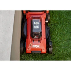 SKIL 20V Grasmaaier 0130BA Brushless 34cm + 2 Accu's 2,0Ah + Snellader -Tuingereedschap Verkoop 123 933